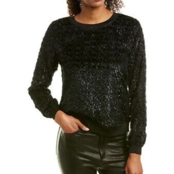 Trina Turk blanc Noir Sweater Black S NWT - Picture 3 of 5